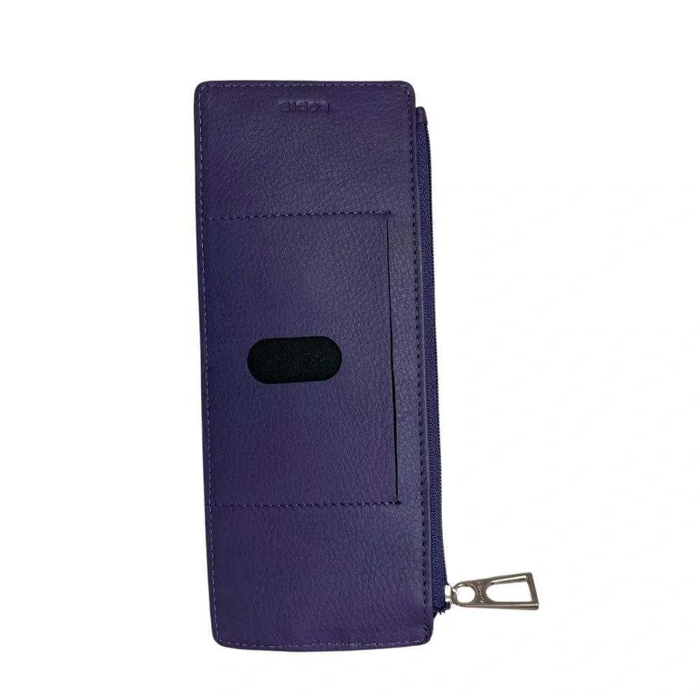 Lodis purple leather ID card holder wallet